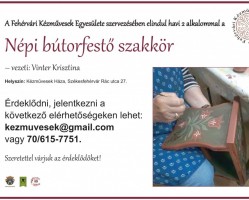 Bútorfestő szakkör a Fehérvári Kézművesek Egyesülete szervezésében