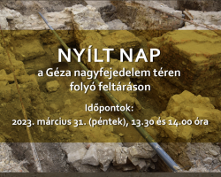Nyílt nap a Géza nagyfejedelem téren folyó feltáráson
