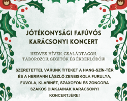 Jótékonysági fafúvós karácsonyi koncert