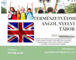 Természetvédelmi-természetismereti napközis angol nyelvi tábor általános iskolásoknak