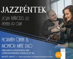 Jazzpéntek: Horváth Cintia & Möntör Máté Duó