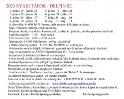 Delfin Sportegyesület - Úszó Nyári Tábor
