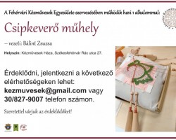 Csipkeverő műhely a Fehérvári Kézművesek Egyesülete szervezésében
