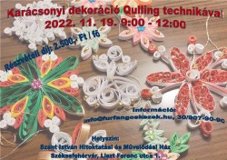 Karácsonyi dekoráció Qullineg technikával