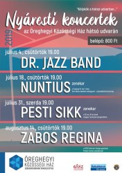 Nyáresti koncertek Öreghegyen: Dr. Jazz Band