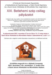 XXI. Betlehemi szép csillag pályázat