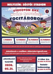 Nyári napközis focitábor a VIDEOTON Baráti Kör Egyesület szervezésében