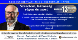 Szerelem, házasság régen és most – Fináli Gábor rabbi interaktív előadása
