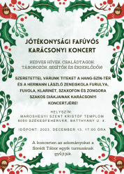 Jótékonysági fafúvós karácsonyi koncert